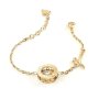 Biżuteria Guess złota damska bransoletka z zawieszką JUBB01462JW-YG-L