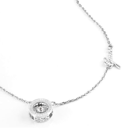 Biżuteria Guess srebrny damski naszyjnik z zawieszką JUBN01459JW-RH