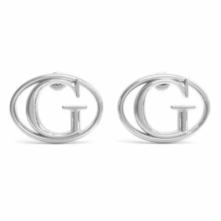 Srebrne kolczyki Guess litera G GUESS ICONIC JUBE01041JW