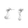 Srebrne kolczyki Guess wiszące serca GUESS HEART TO HEART JUBE01083JW