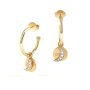 Złote kolczyki Guess wiszące zawieszki GUESS MOON PHASES JUBE01191JW
