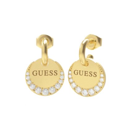 Złote kolczyki Guess wiszące z kryształkami GUESS MOON PHASES JUBE01193JW