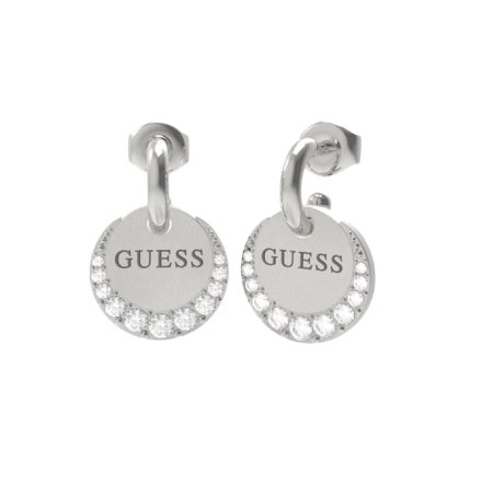 Srebrne kolczyki Guess wiszące z kryształkami GUESS MOON PHASES JUBE01193JW