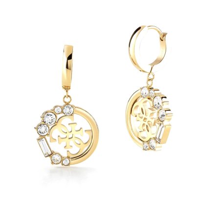 Biżuteria Guess kolczyki złote wiszące logo 4G JUBE01111JW-YG