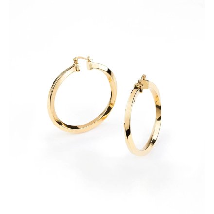 Złote kolczyki Guess koła 4 cm GUESS HOOPS DON'T LIE JUBE01484JW