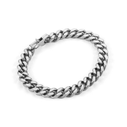 Srebrna bransoletka męska Guess łańcuch GUESS HYPE JUMB01348JW (S)