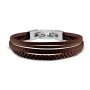 Biżuteria Guess męska bransoletka skórzana brązowe rzemienie JUMB01345-JW