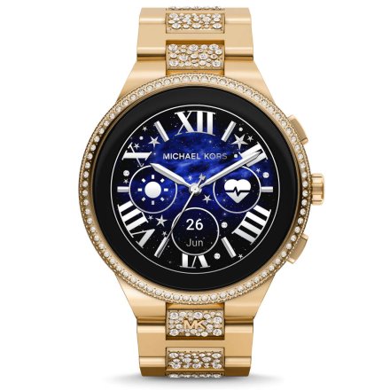 Złoty smartwatch Michael Kors z kryształkami 6 GEN MKT5146 Camille