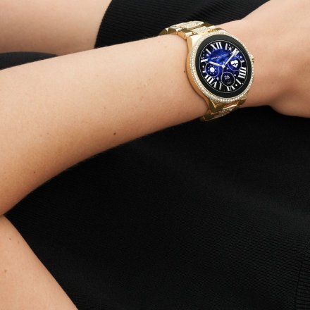Złoty smartwatch Michael Kors z kryształkami 6 GEN MKT5146 Camille