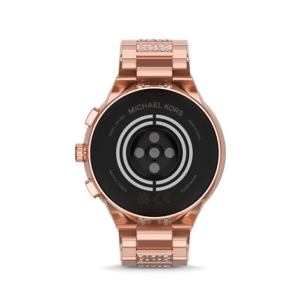 Różowozłoty smartwatch Michael Kors z kryształkami 6 GEN MKT5147 Camille