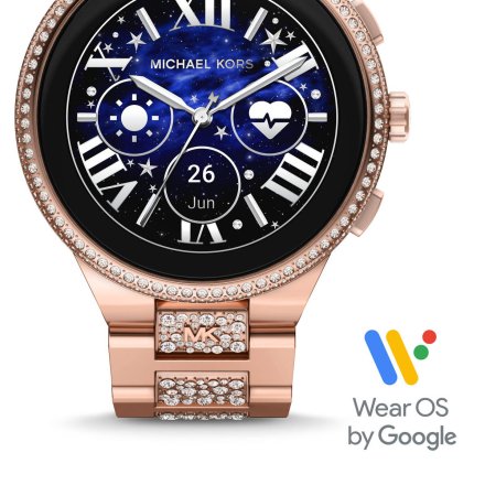 Różowozłoty smartwatch Michael Kors z kryształkami 6 GEN MKT5147 Camille