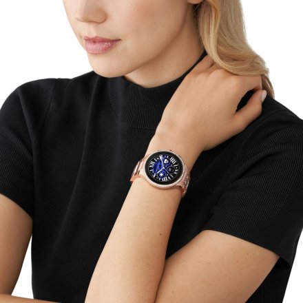 Różowozłoty smartwatch Michael Kors z kryształkami 6 GEN MKT5147 Camille