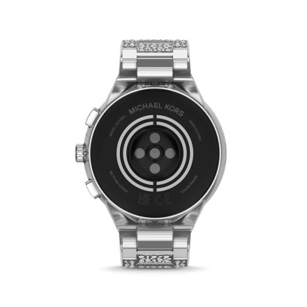 Srebrny smartwatch Michael Kors z kryształkami 6 GEN MKT5148 Camille