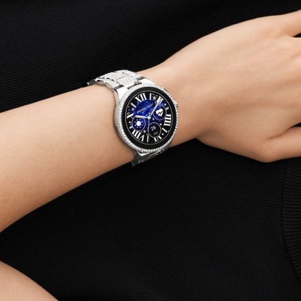 Srebrny smartwatch Michael Kors z kryształkami 6 GEN MKT5148 Camille
