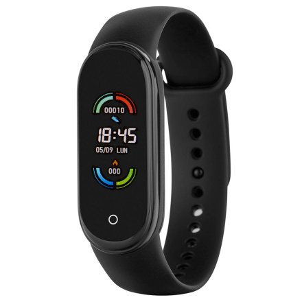Czarna opaska smartwatch Smartband Marea B62001-1 Kroki Ciśnienie Puls Tlen