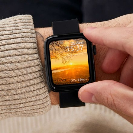 Smartwatch z funkcją rozmowy Marea z czarnym paskiem B58010-1 
