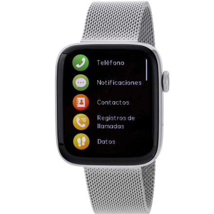 Smartwatch z funkcją rozmowy Marea ze srebrną bransoletką B58010-6