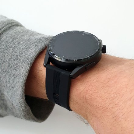 Czarny smartwatch na bransolecie męski Rubicon RNCE78 + pasek
