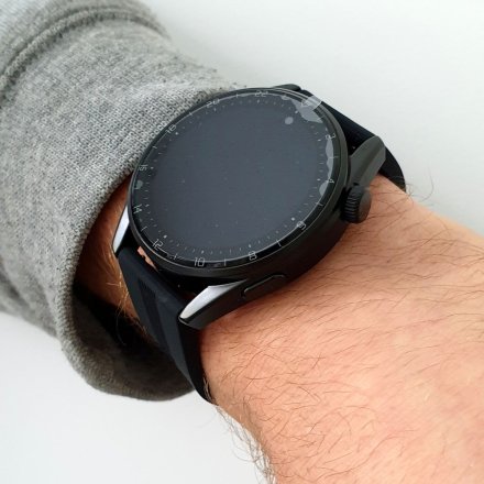 Czarny smartwatch na pasku męski Rubicon RNCE78 + czarny pasek