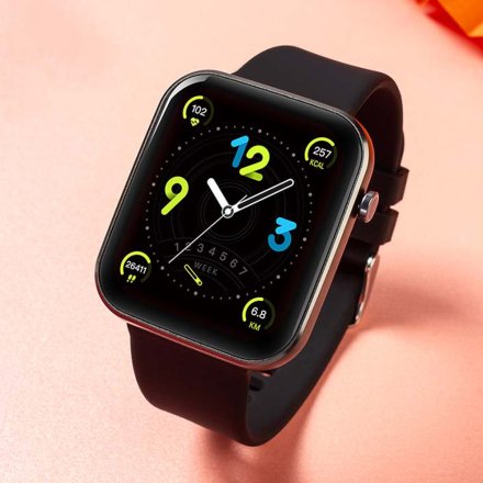 Smartwatch Colmi P15 czarny z ciśnieniomierzem pulsometrem pulsoksymetrem