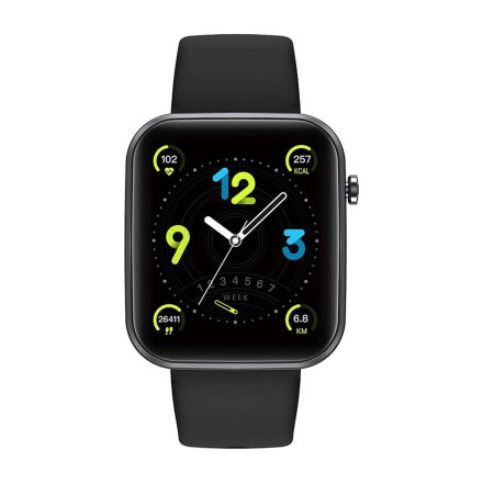 Smartwatch Colmi P15 czarny z ciśnieniomierzem pulsometrem pulsoksymetrem