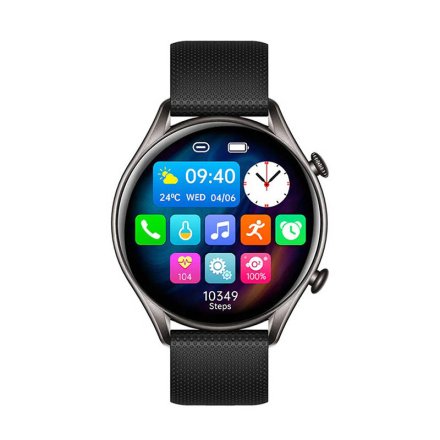 Smartwatch Colmi i20 czarny z ciśnieniomierzem pulsometrem pulsoksymetrem