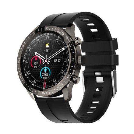 Smartwatch Colmi SKY 5 PLUS czarny z silikonowym paskiem z ciśnieniomierzem