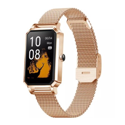 Elegancki damski smartwatch różowozłoty Rubicon RNCE86 SMARUB144