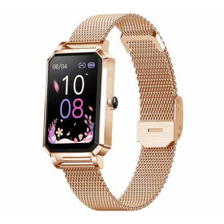 Elegancki damski smartwatch różowozłoty Rubicon RNCE86 SMARUB144
