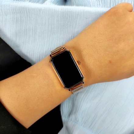 Elegancki damski smartwatch różowozłoty Rubicon RNCE86 SMARUB144