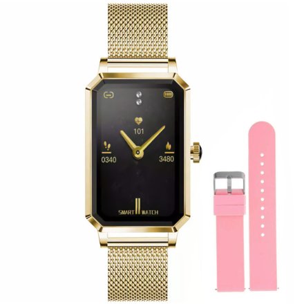 Elegancki damski smartwatch złoty Rubicon RNCE86 SMARUB145