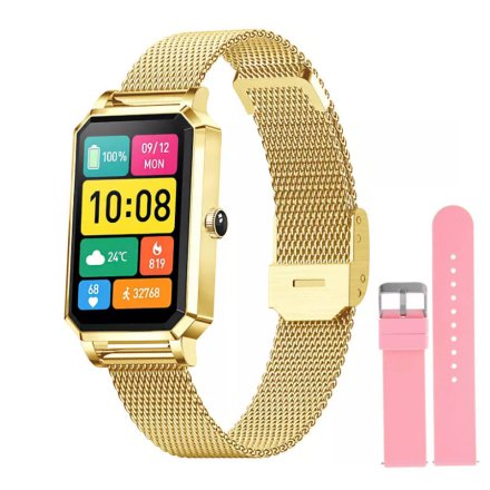 Elegancki damski smartwatch złoty Rubicon RNCE86 SMARUB145