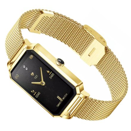 Elegancki damski smartwatch złoty Rubicon RNCE86 SMARUB145