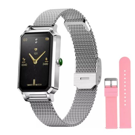 Elegancki damski smartwatch srebrny Rubicon RNCE86 SMARUB146