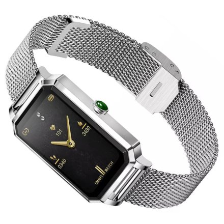 Elegancki damski smartwatch srebrny Rubicon RNCE86 SMARUB146