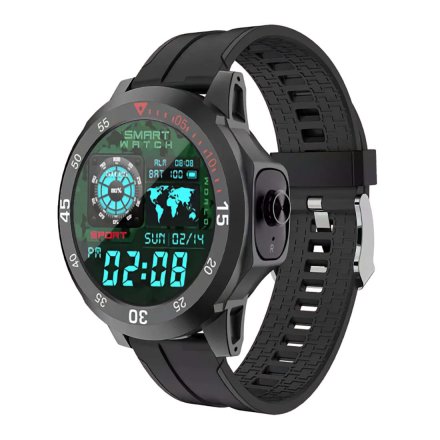 Czarny smartwatch Rubicon + słuchawki RNCE85 SMARUB142
