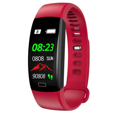 Czerwona opaska smartband Rubicon RNCE80 smartwatch z ciśnieniomierzem SMARUB118