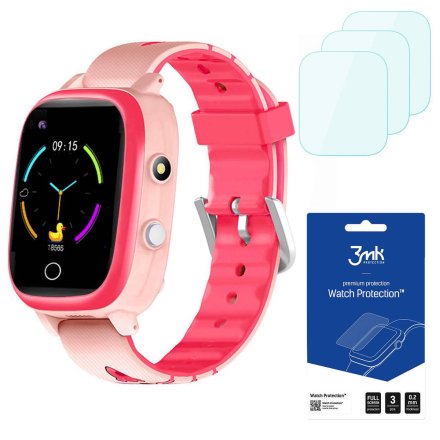 Smartwatch Garett Kids Life różowy + 3 szkła na ekran ZESTAW 5903246289862
