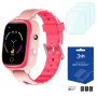 Smartwatch Garett Kids Life różowy + 3 szkła na ekran ZESTAW 5903246289862