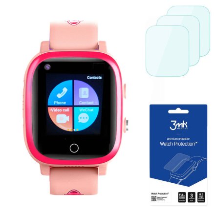 Smartwatch Garett Kids Life Max różowy + 3 szkła na ekran ZESTAW 5904238483633