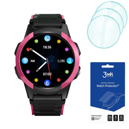 Smartwatch Garett Kids Focus różowy + 3 folie na ekran ZESTAW 5904238483923