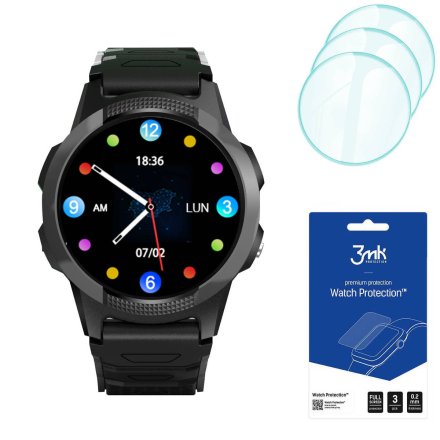 Smartwatch Garett Kids Focus 4G RT czarny + 3 folie na ekran ZESTAW 5904238483909