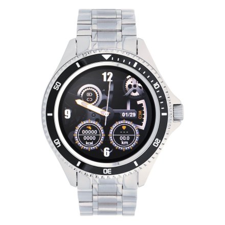 Smartwatch Garett Mens 4S srebrny z bransoletą