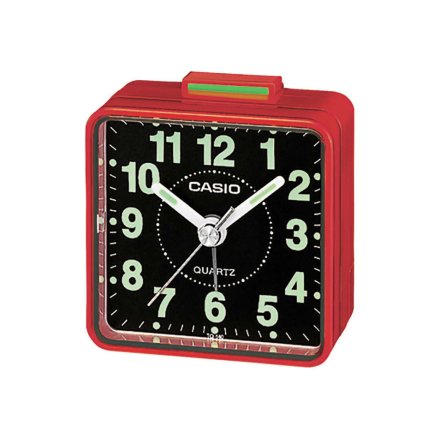 Czarny budzik Casio wskazówkowy TQ-140-4EF