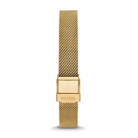 Złoty pasek bransoletka mesh Fossil 12 mm Smartwatch FTW7038