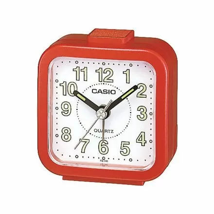 Czerwony budzik Casio wskazówkowy TQ-141-4EF