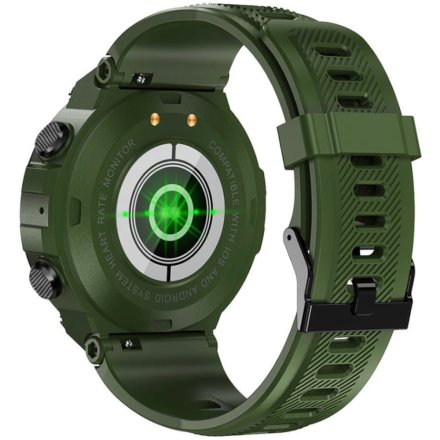 Zielony smartwatch męski z funkcją rozmowy Rubicon RNCE73 SMARNB085