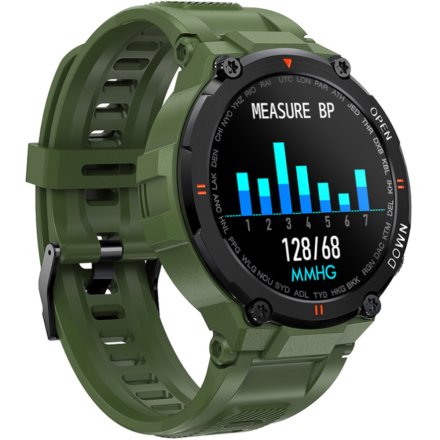 Zielony smartwatch męski z funkcją rozmowy Rubicon RNCE73 SMARNB085