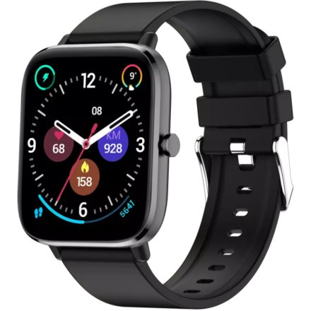 Czarny smartwatch z funkcją rozmów Rubicon RNCE79 SMARUB121