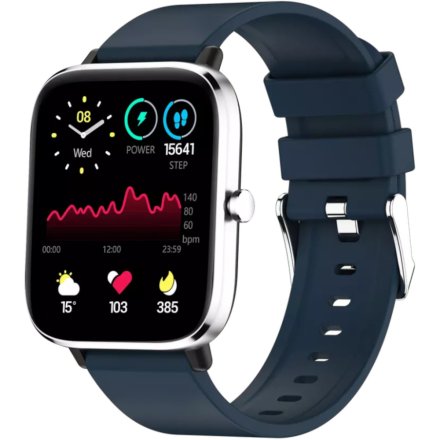 Granatowy smartwatch  z funkcją rozmów Rubicon RNCE79 SMARUB122